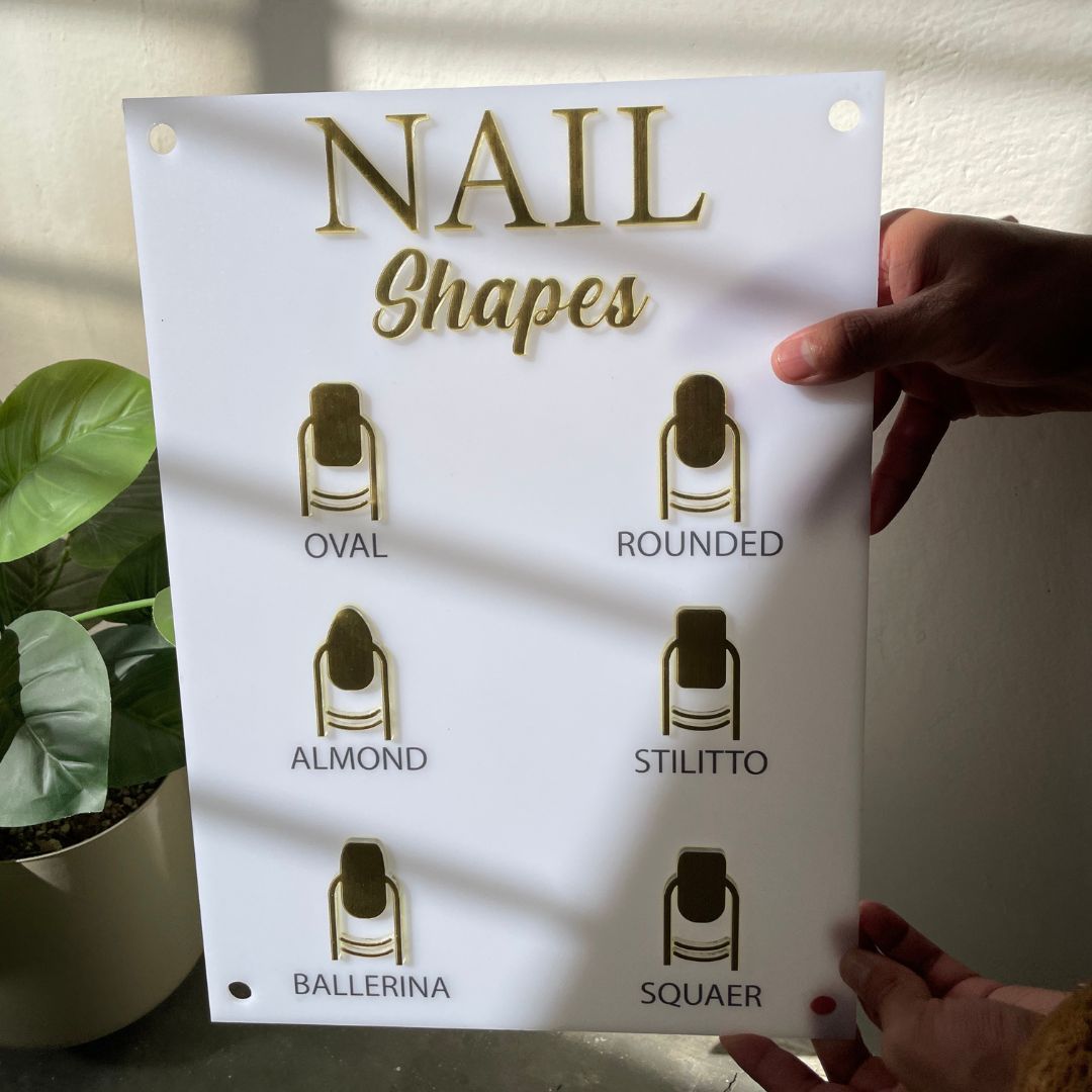 Menú uñas para salón de belleza