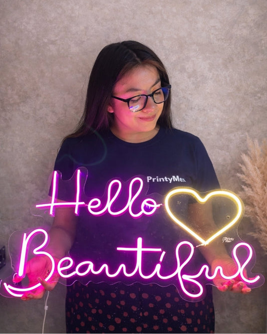 Hello Beautiful - Decoration for Beauty Business