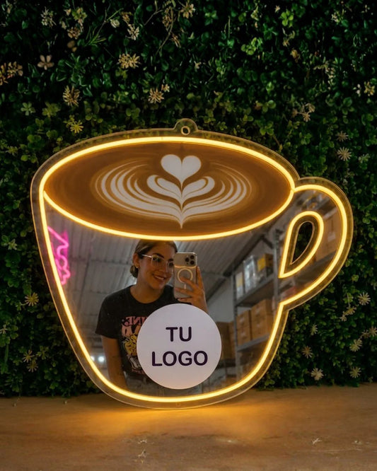 Espejo Neón Taza de Café
