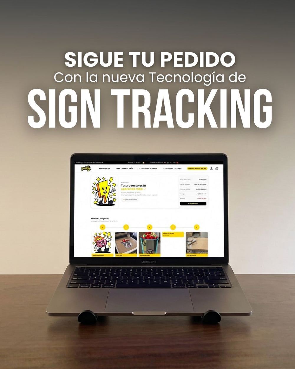 Sigue tu letrero en tiempo real con Sign Tracking