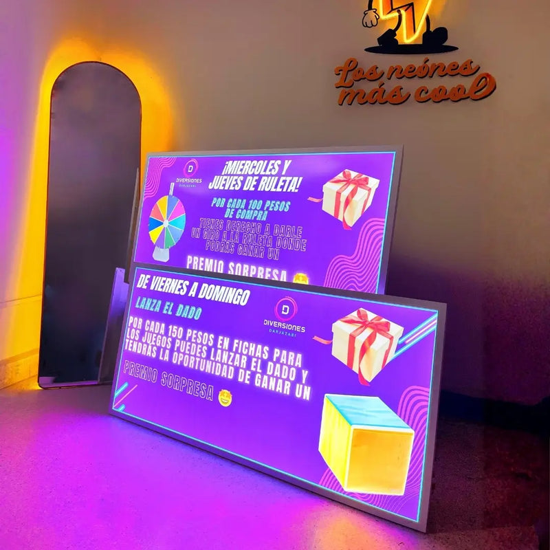 Letrero luminoso personalizado
