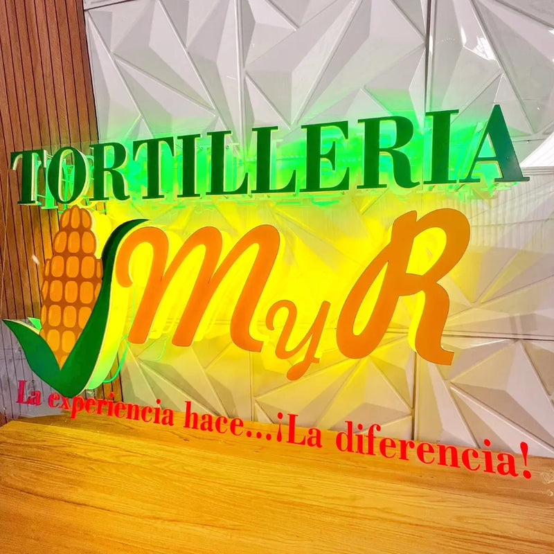 Letrero luminoso personalizado